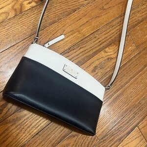 Kate Spade Grove Street Millie Crossbody Handbag Black White Leather